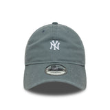 Czapka z daszkiem New York Yankees, logo w stylu wypranego (washed), New Era, 9TWENTY, szara