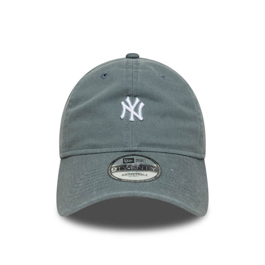 Czapka z daszkiem New York Yankees, logo w stylu wypranego (washed), New Era, 9TWENTY, szara
