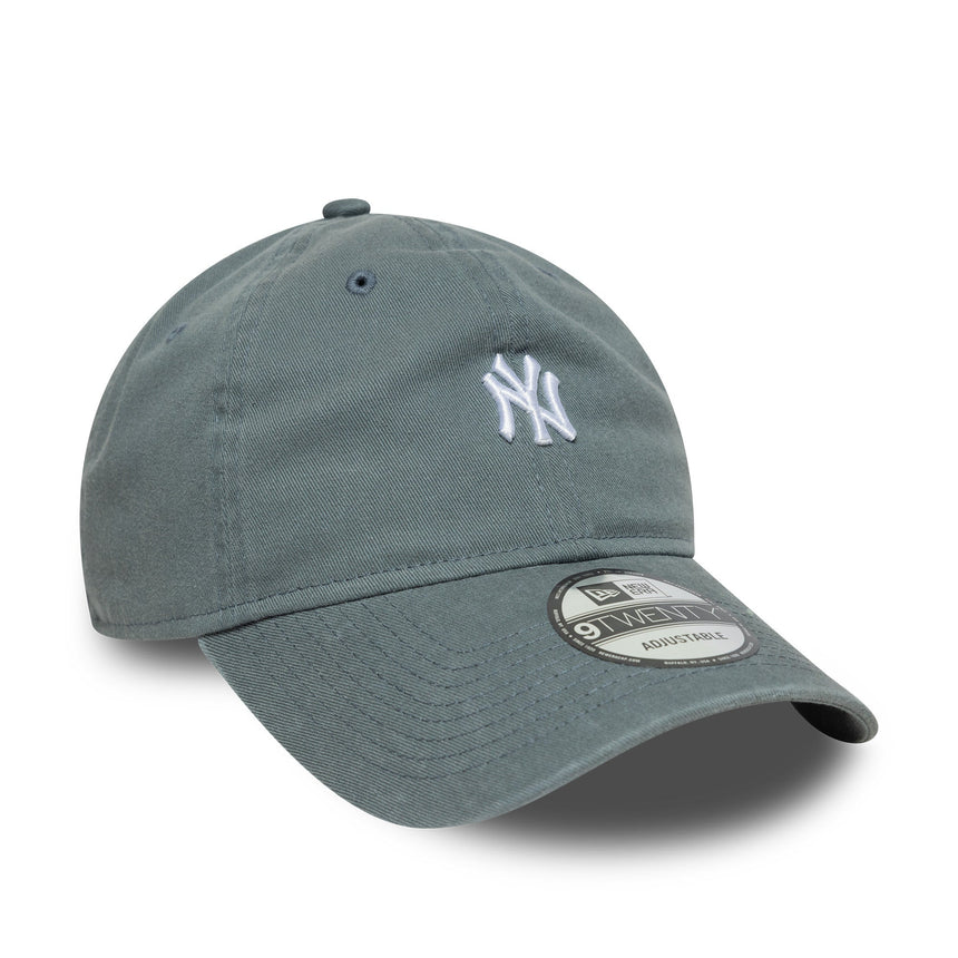 Czapka z daszkiem New York Yankees, logo w stylu wypranego (washed), New Era, 9TWENTY, szara