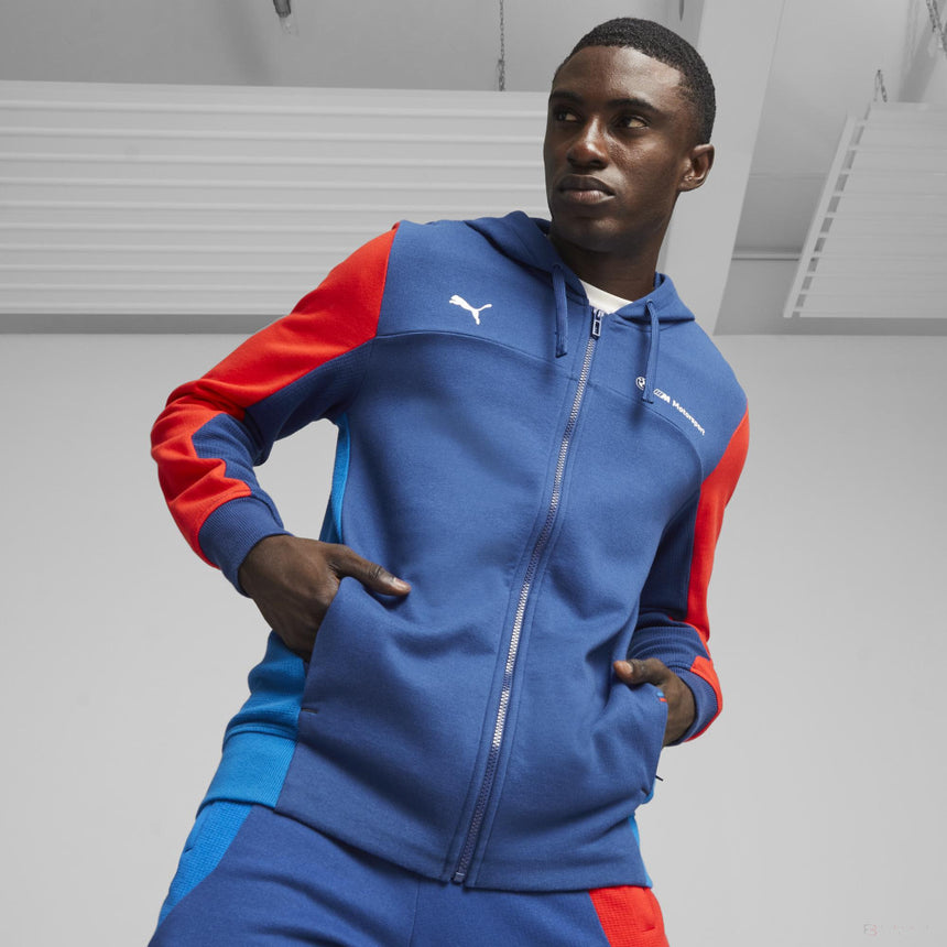 BMW MMS sweat jacket, Puma, HDD, blue - FansBRANDS®