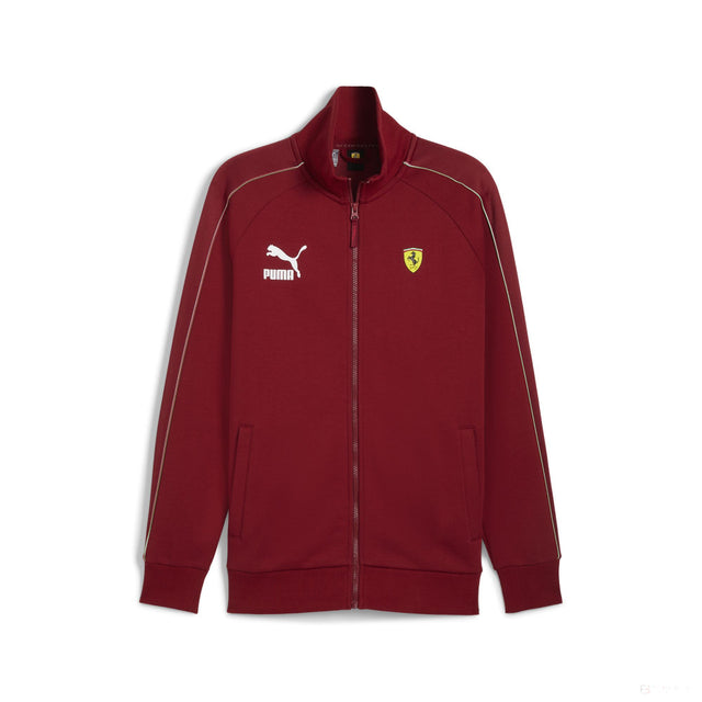 Ferrari svetr, Puma, Race Iconic T7 Track, sytě červená - FansBRANDS®