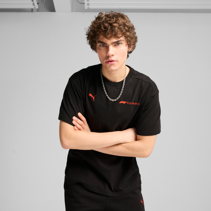 Koszulka F1, Puma, Essetial+, luźny krój, czarna 🔥