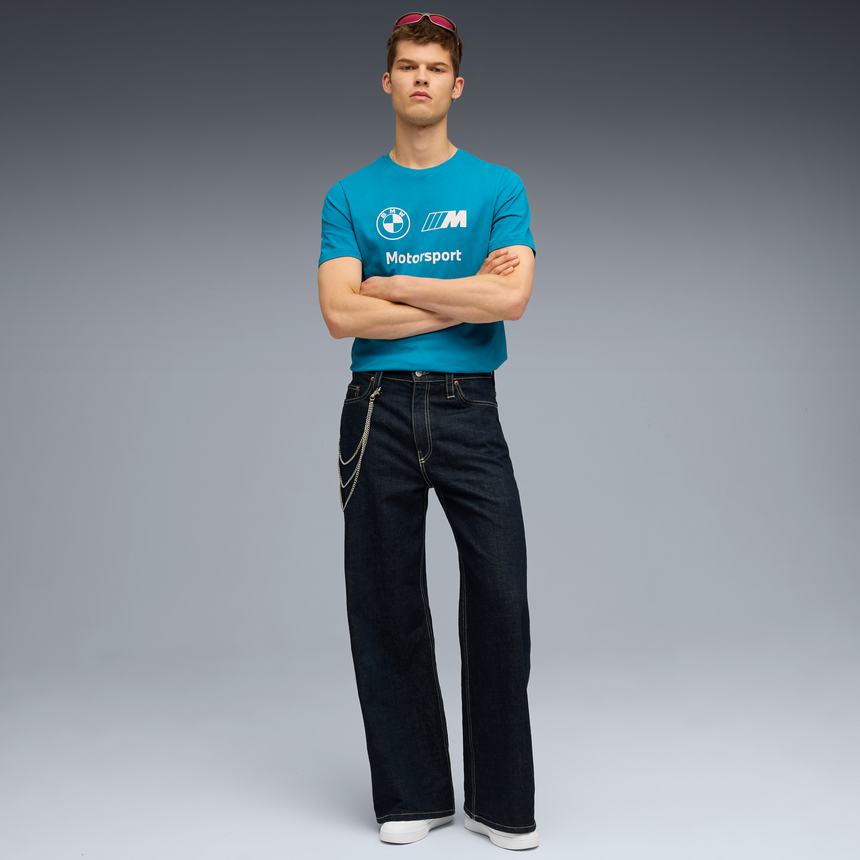 Koszulka z logo BMW, Puma, Essential, MMS, niebieska 🔥