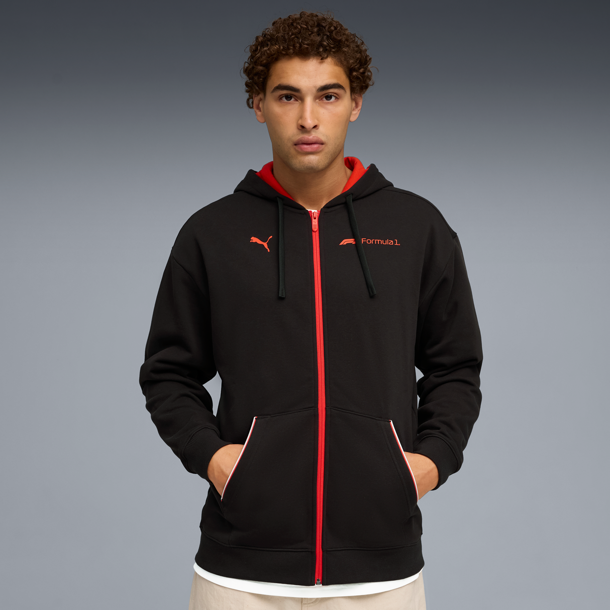 Bluza F1 z kapturem, Puma, Essential+, na zamek, czarna 🔥