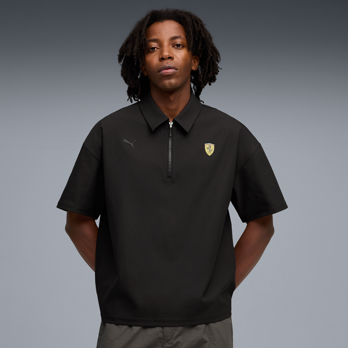 Koszulka polo Ferrari, Puma, premium, czarna 🔥