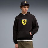 Bluza z kapturem Ferrari, Puma, odzież sportowa, logo tarczy, czarna 🔥