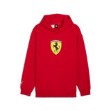 Bluza z kapturem Ferrari, Puma, odzież sportowa, logo tarczy, czerwona 🔥