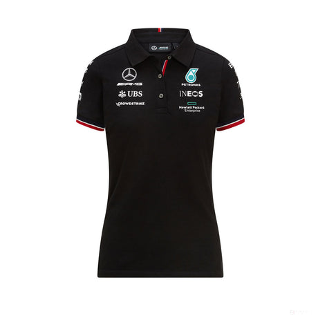 Mercedes Dámské Polo, Team, Černá, 2021 - FansBRANDS®