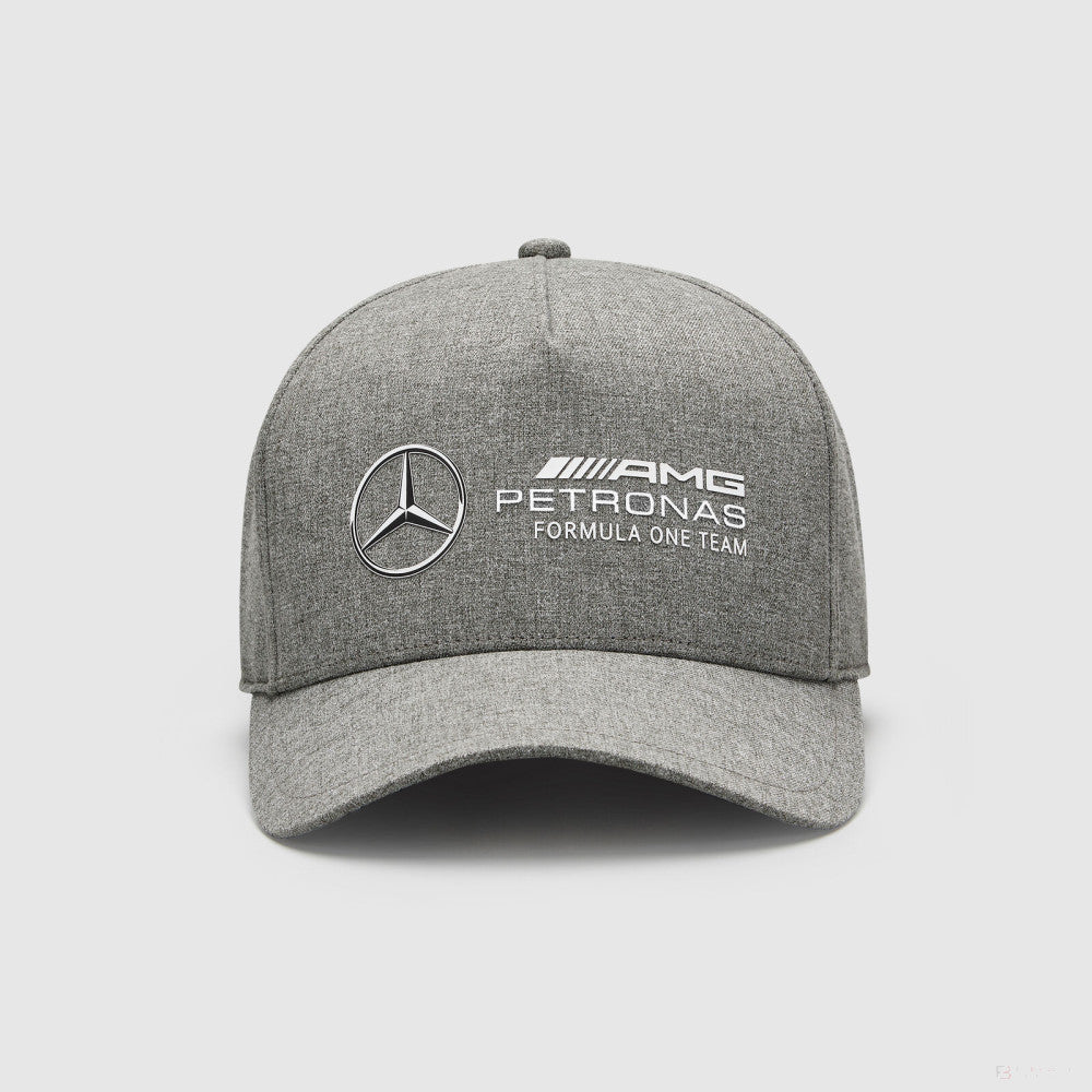 Závodní čepice Mercedes šedá