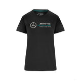 Dámské tričko Mercedes, velké logo, černé, 2022