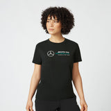 Dámské tričko Mercedes, velké logo, černé, 2022