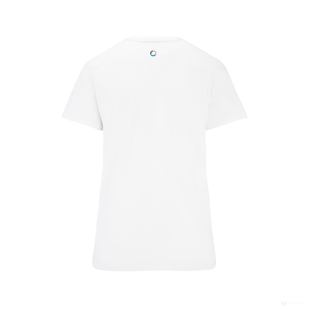 Dámské tričko Mercedes, velké logo, bílé, 2022