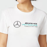 Dámské tričko Mercedes, velké logo, bílé, 2022