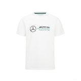 Tričko Mercedes, velké logo, bílá, 2022