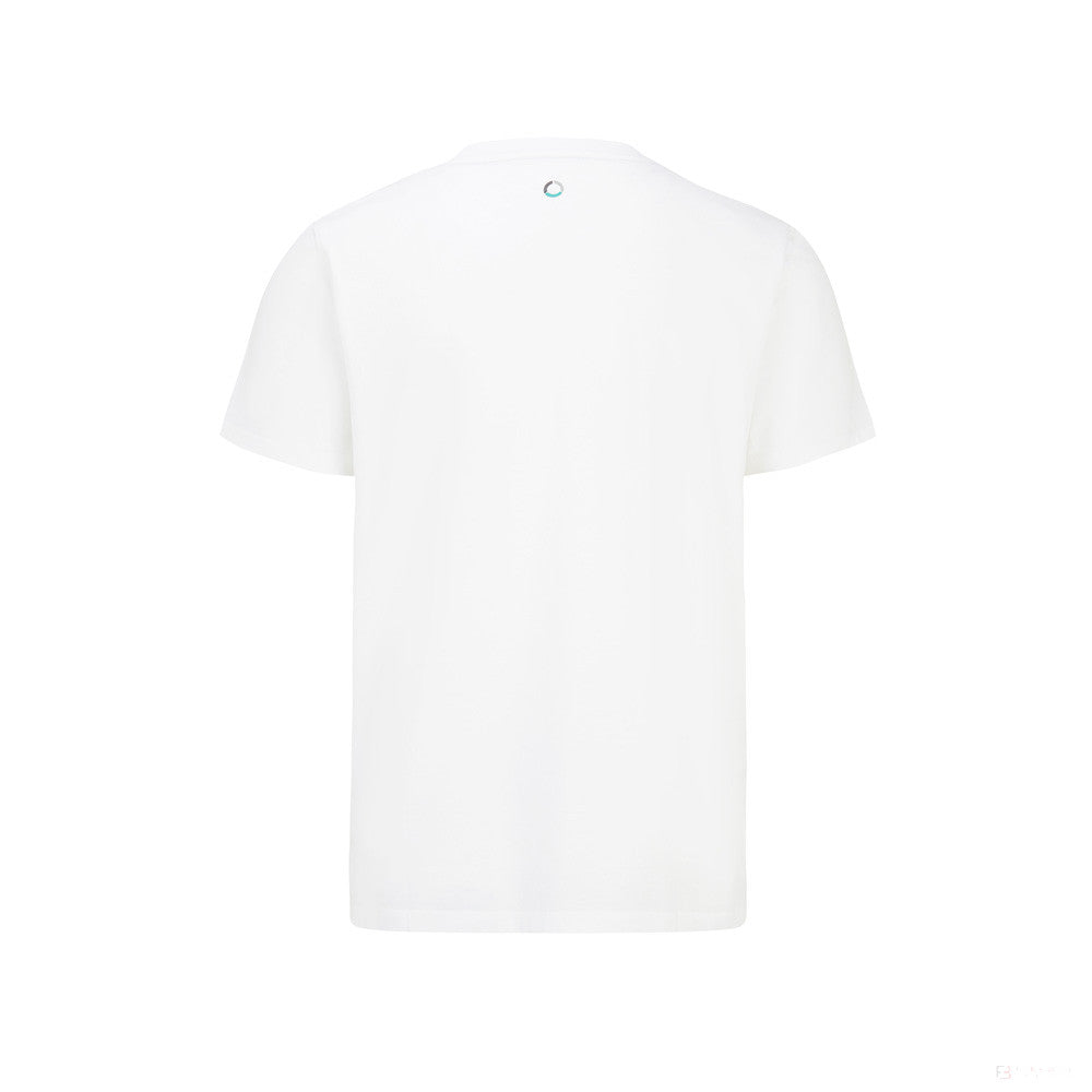 Tričko Mercedes, velké logo, bílá, 2022