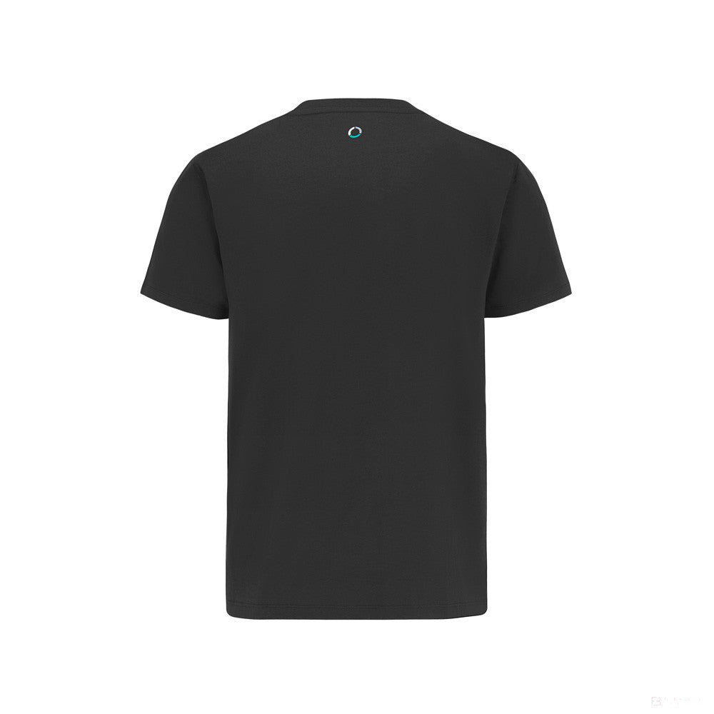 Tričko Mercedes, malé logo, černé, 2022
