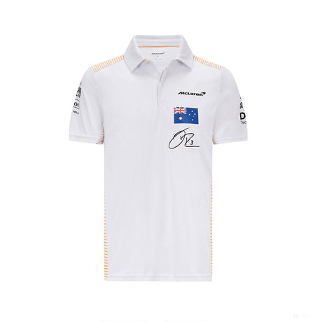 McLaren Polo, Daniel Ricciardo, White, 2021 - FansBRANDS®