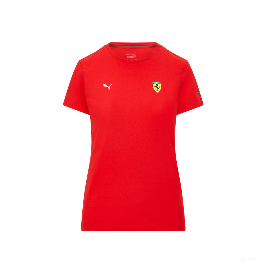 Dámské tričko Ferrari, malý štít, červené, 2021