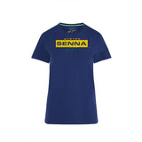 Dámské tričko Ayrton Senna, logo, modré, 2021