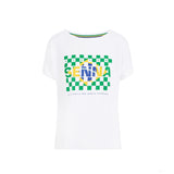 Dámské tričko Ayrton Senna, vlajka Brazílie, bílá, 2021 - FansBRANDS®