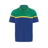 Ayrton Senna Polo, Stripe Mens, Blue, 2021 - FansBRANDS®