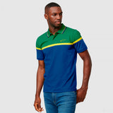 Ayrton Senna Polo, Stripe Mens, Blue, 2021 - FansBRANDS®