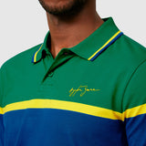 Ayrton Senna Polo, Stripe Mens, Blue, 2021 - FansBRANDS®