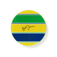 Magnet na ledničku Ayrton Senna, Fanwear, žlutá, 2021 - FansBRANDS®