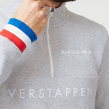 Svetr Red Bull Max Verstappen, na zip, šedý, 2022 - FansBRANDS®