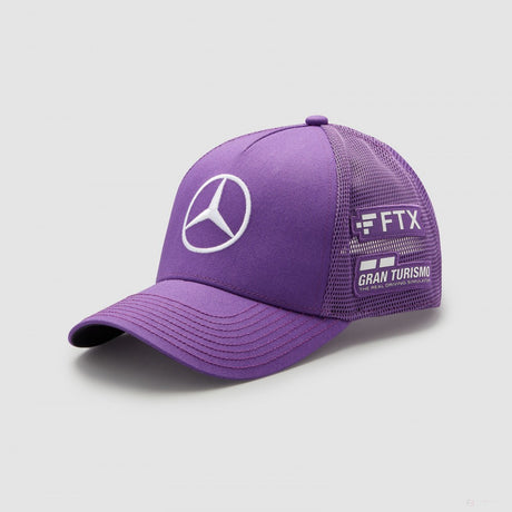 Baseballová čepice Mercedes, Lewis Hamilton Trucker, pro dospělé, fialová, 2022 - FansBRANDS®
