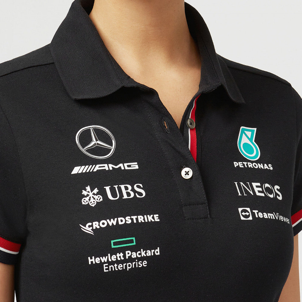 Mercedes Dámské Polo, Team, Černá, 2022