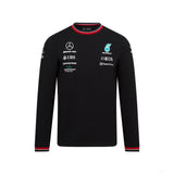 Mercedes Tričko s dlouhým rukávem, Team, Black, 2022 - FansBRANDS®