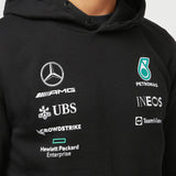 Mercedes svetr s kapucí, tým, černý, 2022