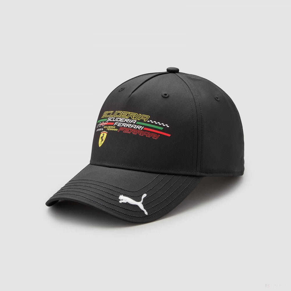 Baseballová čepice Ferrari, logo Fanwear, pro dospělé, černá, 2022