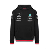 Mercedes dětský svetr s kapucí, tým, černý, 2022