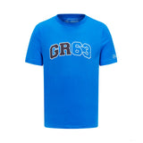 Pánské tričko Mercedes George Russell s logem, modré