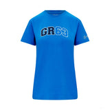 Dámské tričko s logem Mercedes George Russell, modré