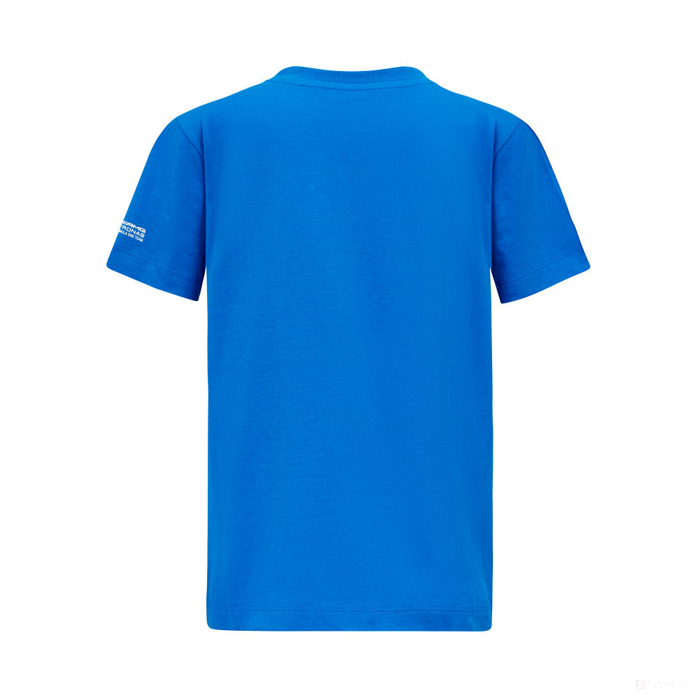 Dětské tričko s logem Mercedes George Russell, modré
