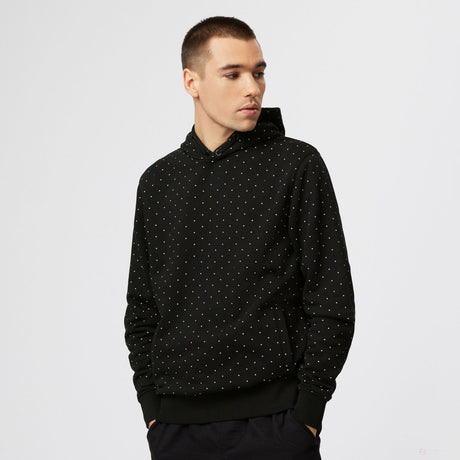 Dětská mikina s kapucí Mercedes George Russell, modrá - FansBRANDS®