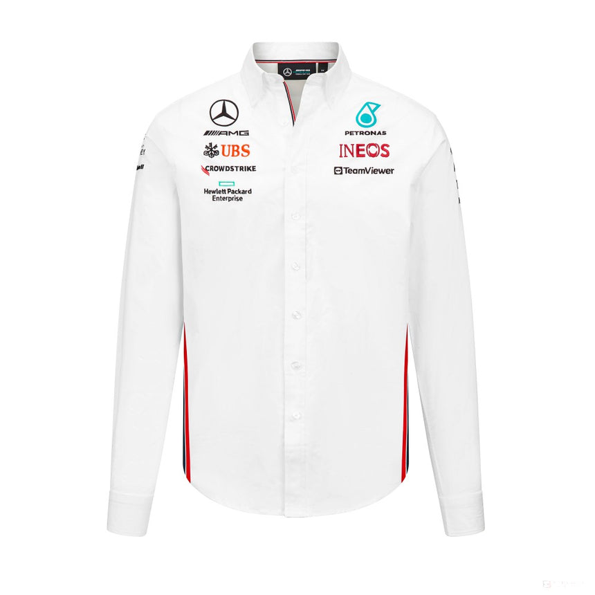 Mercedes Team, pánské týmové tričko, bílé, 2023 - FansBRANDS®