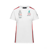 Mercedes Team, Dámské tričko pro řidiče, bílé, 2023