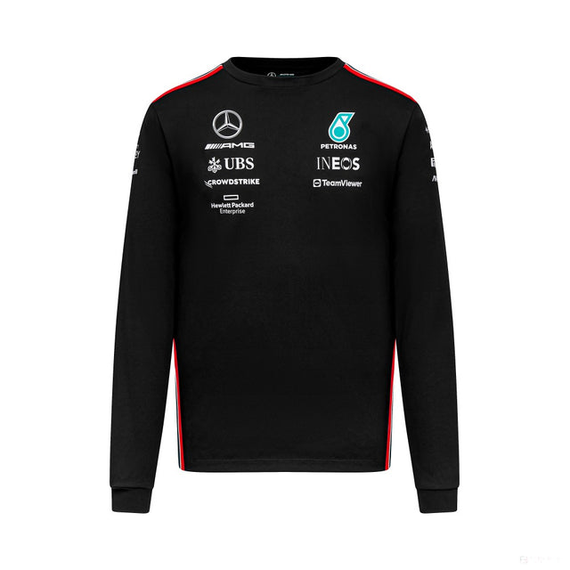 Mercedes Team, Pánské tričko s dlouhým rukávem Driver, černá, 2023 - FansBRANDS®
