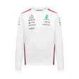 Mercedes Team, Pánské tričko s dlouhým rukávem Driver, bílé, 2023 - FansBRANDS®