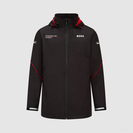 Porsche rain jacket, team, black, 2023 - FansBRANDS®