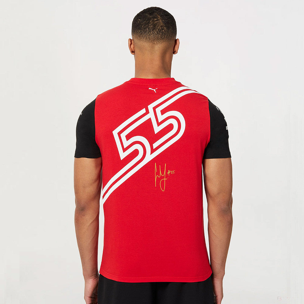 Tričko Puma Ferrari Carlos Sainz, červené, 2022 - FansBRANDS®