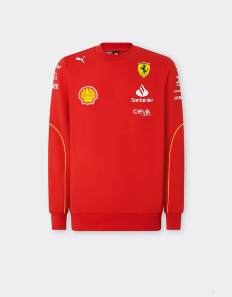 Ferrari svetr, Puma, týmové, kulatým výstřihem, červená, 2024 - FansBRANDS®