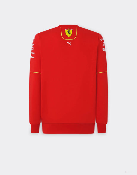 Ferrari svetr, Puma, týmové, kulatým výstřihem, červená, 2024