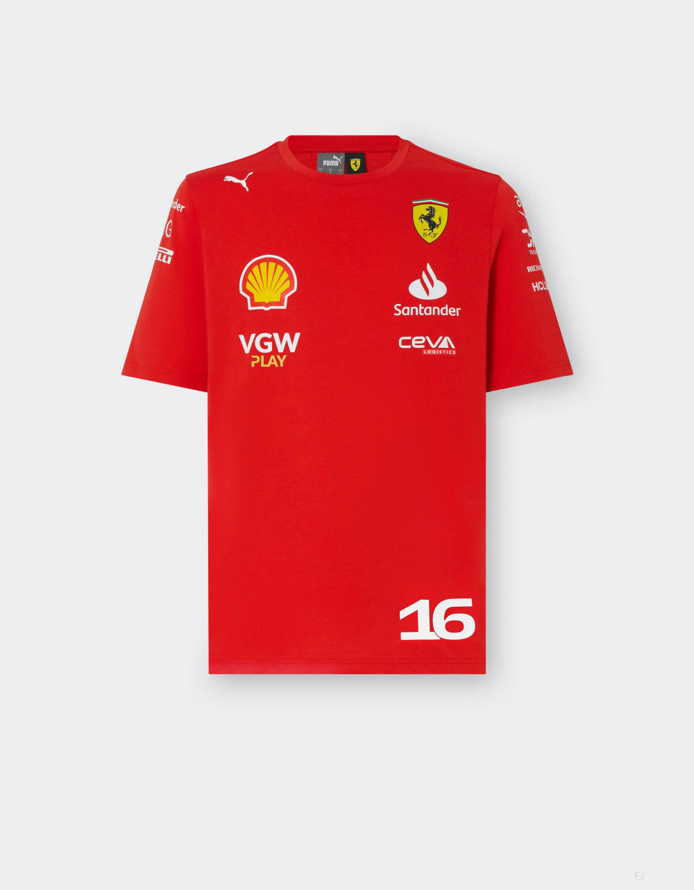Ferrari tričko, Puma, Charles Leclerc, červená - FansBRANDS®
