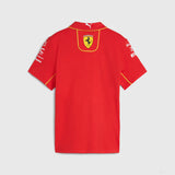 Ferrari tričko s límečkem, Puma, týmové, dětské, červená, 2024
