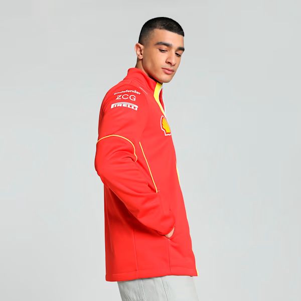 Kurtka Ferrari, Puma, Zespół, softshell, czerwona, 2024